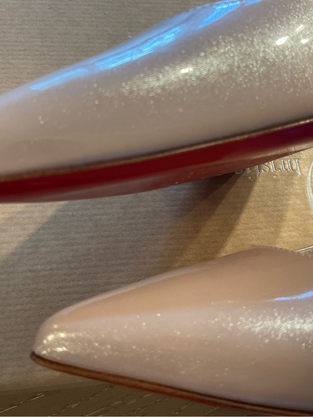 Christian Louboutin Patent Slingback Pumps in Blush Rose NIB - Picture 6 of 7